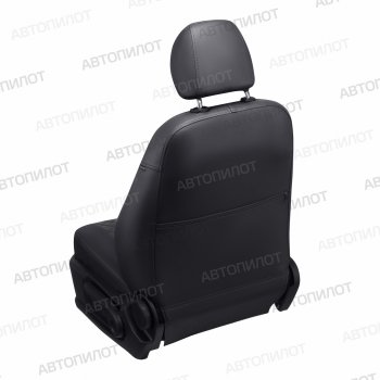 8 749 р. Чехлы сидений (экокожа/алькантара, сплошн.) Автопилот Ромб BMW 5 серия E60 седан дорестайлинг (2003-2007) (черный/темно-серый)  с доставкой в г. Вологда. Увеличить фотографию 5