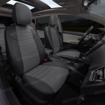 13 649 р. Чехлы сидений (экокожа/алькантара) Автопилот  BMW X3  E83 (2003-2009) (черный/серый)  с доставкой в г. Вологда. Увеличить фотографию 6