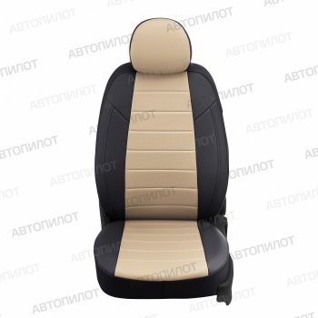 8 399 р. Чехлы сидений (экокожа) Автопилот Changan CS35 Plus дорестайлинг (2018-2022) (черный/бежевый)  с доставкой в г. Вологда. Увеличить фотографию 4