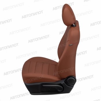 13 849 р. Чехлы сидений (экокожа/алькантара, 40/60) Автопилот Vortex Tingo рестайлинг (2012-2014) (коричневый)  с доставкой в г. Вологда. Увеличить фотографию 2
