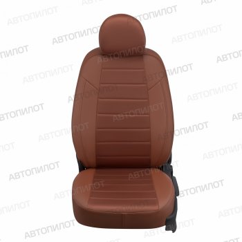 13 849 р. Чехлы сидений (экокожа/алькантара, 40/60) Автопилот Vortex Tingo рестайлинг (2012-2014) (коричневый)  с доставкой в г. Вологда. Увеличить фотографию 3