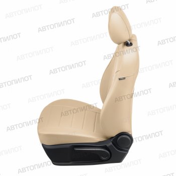 13 649 р. Чехлы сидений (экокожа) Автопилот Chevrolet Aveo T250 хэтчбек 5 дв рестайлинг (2006-2011) (бежевый)  с доставкой в г. Вологда. Увеличить фотографию 4