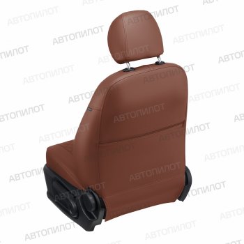 14 249 р. Чехлы сидений (экокожа) Автопилот Ромб Chevrolet Aveo T250 хэтчбек 5 дв рестайлинг (2006-2011) (коричневый)  с доставкой в г. Вологда. Увеличить фотографию 3