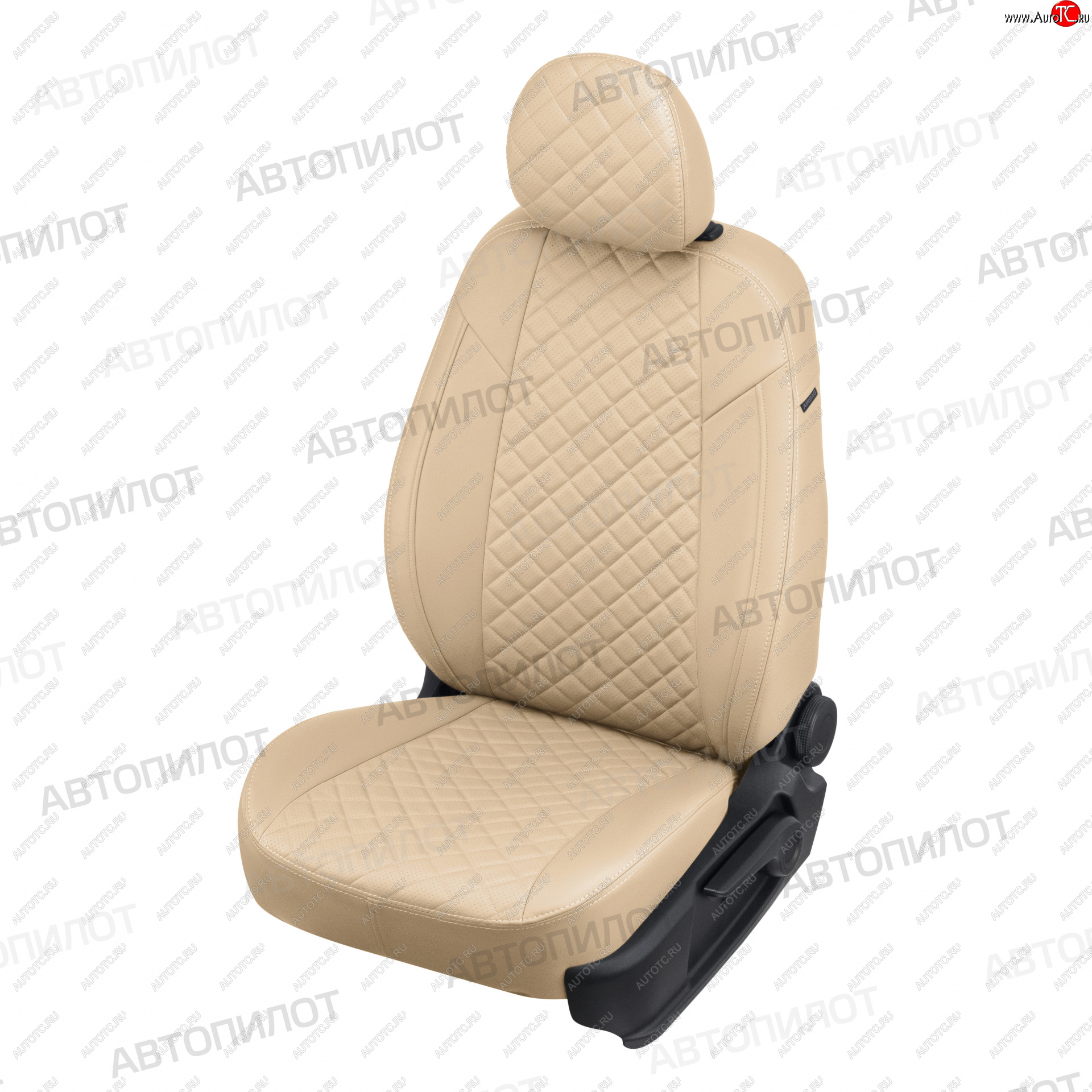 8 499 р. Чехлы сидений (экокожа) Автопилот Ромб  Chevrolet Aveo ( T200,  T250) (2003-2011) седан, седан рестайлинг (бежевый)  с доставкой в г. Вологда