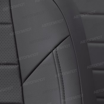 8 399 р. Чехлы сидений (экокожа) Автопилот Chevrolet Captiva 1-ый рестайлинг (2011-2013) (темно-серый)  с доставкой в г. Вологда. Увеличить фотографию 2