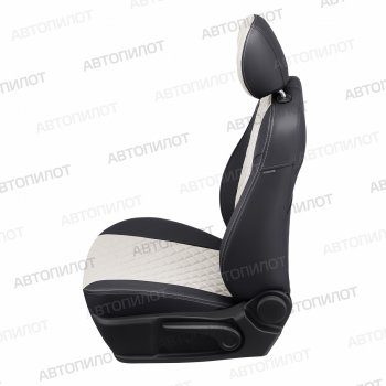 8 499 р. Чехлы сидений (экокожа) Автопилот Ромб  Chevrolet Captiva (2006-2016), Opel Antara (2006-2015) (черный/белый)  с доставкой в г. Вологда. Увеличить фотографию 2