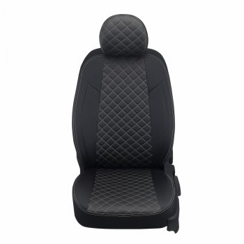 8 499 р. Чехлы сидений (экокожа) Автопилот Ромб  Chevrolet Captiva (2006-2016), Opel Antara (2006-2015) (черный/белая строчка)  с доставкой в г. Вологда. Увеличить фотографию 3