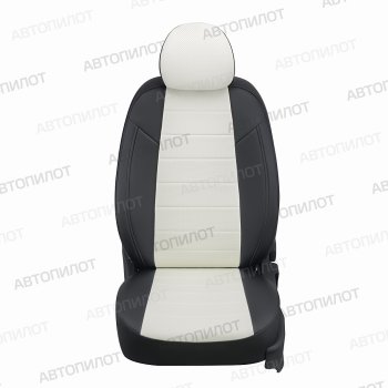 8 249 р. Чехлы сидений (экокожа) Автопилот  Chevrolet Cobalt (2011-2023), Ravon R4 (2016-2020) (черный/белый)  с доставкой в г. Вологда. Увеличить фотографию 3