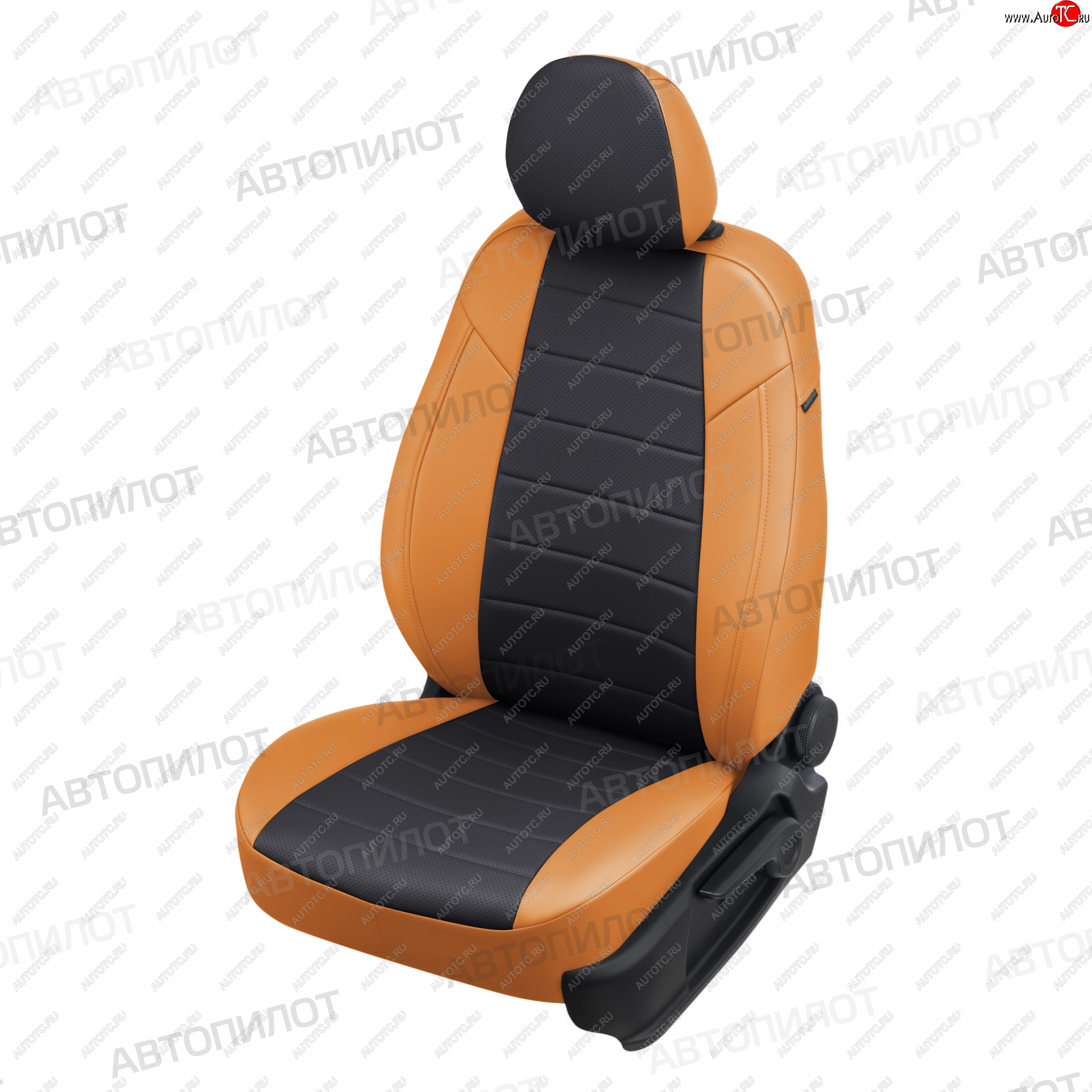 13 649 р. Чехлы сидений (экокожа, полная компл., с подл) Автопилот  CITROEN C5 ( RD,  RW) (2008-2021) дорестайлинг, седан, доресталийнг, универсал, рестайлинг, седан (оранж/черный)  с доставкой в г. Вологда