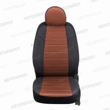 13 649 р. Чехлы сидений (экокожа/алькантара) Автопилот  Fiat Bravo  198 (2007-2015) хэтчбэк 3 дв. (черный/коричневый)  с доставкой в г. Вологда. Увеличить фотографию 4