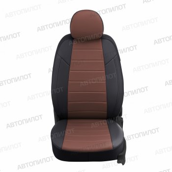 21 599 р. Чехлы сидений (экокожа, 9 мест) Автопилот  CITROEN Jumpy (2007-2017), Fiat Scudo (2007-2016), Peugeot Expert  G9 (2007-2013) (черный/темно-коричневый)  с доставкой в г. Вологда. Увеличить фотографию 5