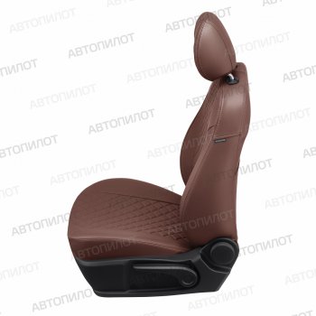 8 499 р. Чехлы сидений (экокожа) Автопилот Ромб  Ford C-max  Mk1 (2003-2010) доресталинг, рестайлинг (темно-коричневый)  с доставкой в г. Вологда. Увеличить фотографию 5