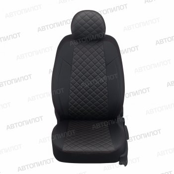 8 499 р. Чехлы сидений (экокожа) Автопилот Ромб  Ford C-max  Mk1 (2003-2010) доресталинг, рестайлинг (черный/красная строчка)  с доставкой в г. Вологда. Увеличить фотографию 4