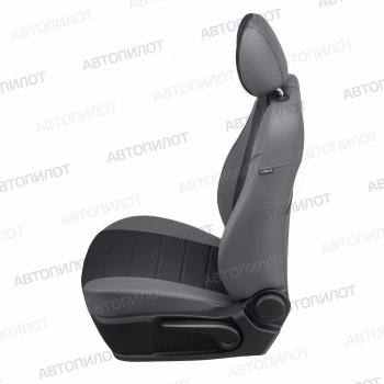 13 649 р. Чехлы сидений (экокожа) Автопилот  Ford EcoSport  B515 (2017-2019) рестайлинг (серый/черный)  с доставкой в г. Вологда. Увеличить фотографию 2