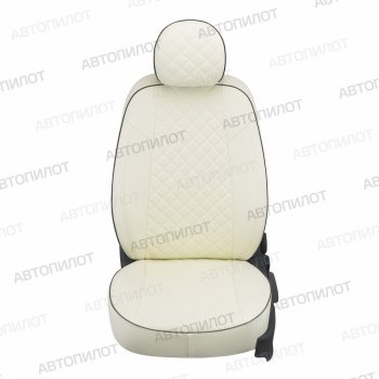 14 449 р. Чехлы сидений (экокожа) Автопилот Ромб Ford EcoSport дорестайлинг (2013-2019) (белый)  с доставкой в г. Вологда. Увеличить фотографию 3