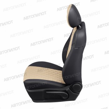 8 499 р. Чехлы сидений (Comfort, экокожа) Автопилот Ромб  Ford Focus  2 (2004-2011)  седан дорестайлинг, универсал дорестайлинг, хэтчбэк 3 дв. дорестайлинг, хэтчбэк 5 дв. дорестайлинг, седан рестайлинг, универсал рестайлинг, хэтчбэк 3 дв. рестайлинг, хэтчбэк 5 дв. рестайлинг (черный/бежевый)  с доставкой в г. Вологда. Увеличить фотографию 4