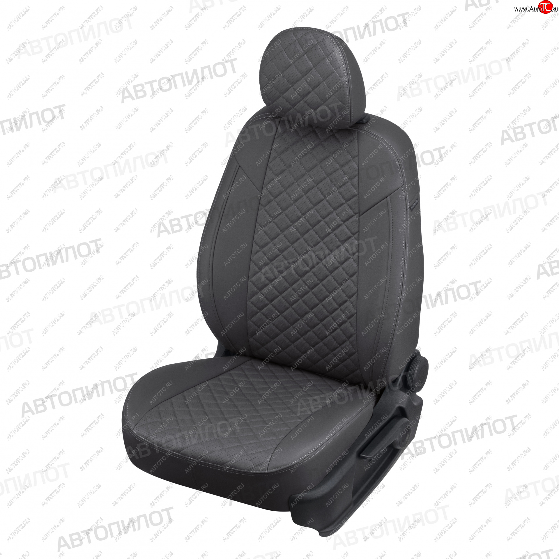 8 499 р. Чехлы сидений (Comfort, экокожа) Автопилот Ромб  Ford Focus  2 (2004-2011)  седан дорестайлинг, универсал дорестайлинг, хэтчбэк 3 дв. дорестайлинг, хэтчбэк 5 дв. дорестайлинг, седан рестайлинг, универсал рестайлинг, хэтчбэк 3 дв. рестайлинг, хэтчбэк 5 дв. рестайлинг (темно-серый)  с доставкой в г. Вологда