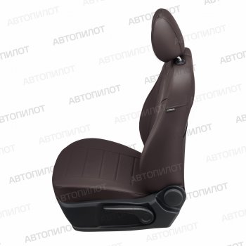 21 799 р. Чехлы на сиденья Экокожа (9 мест экокожа) Автопилот Ford Transit цельнометаллический фургон (2014-2022) (шоколад)  с доставкой в г. Вологда. Увеличить фотографию 2