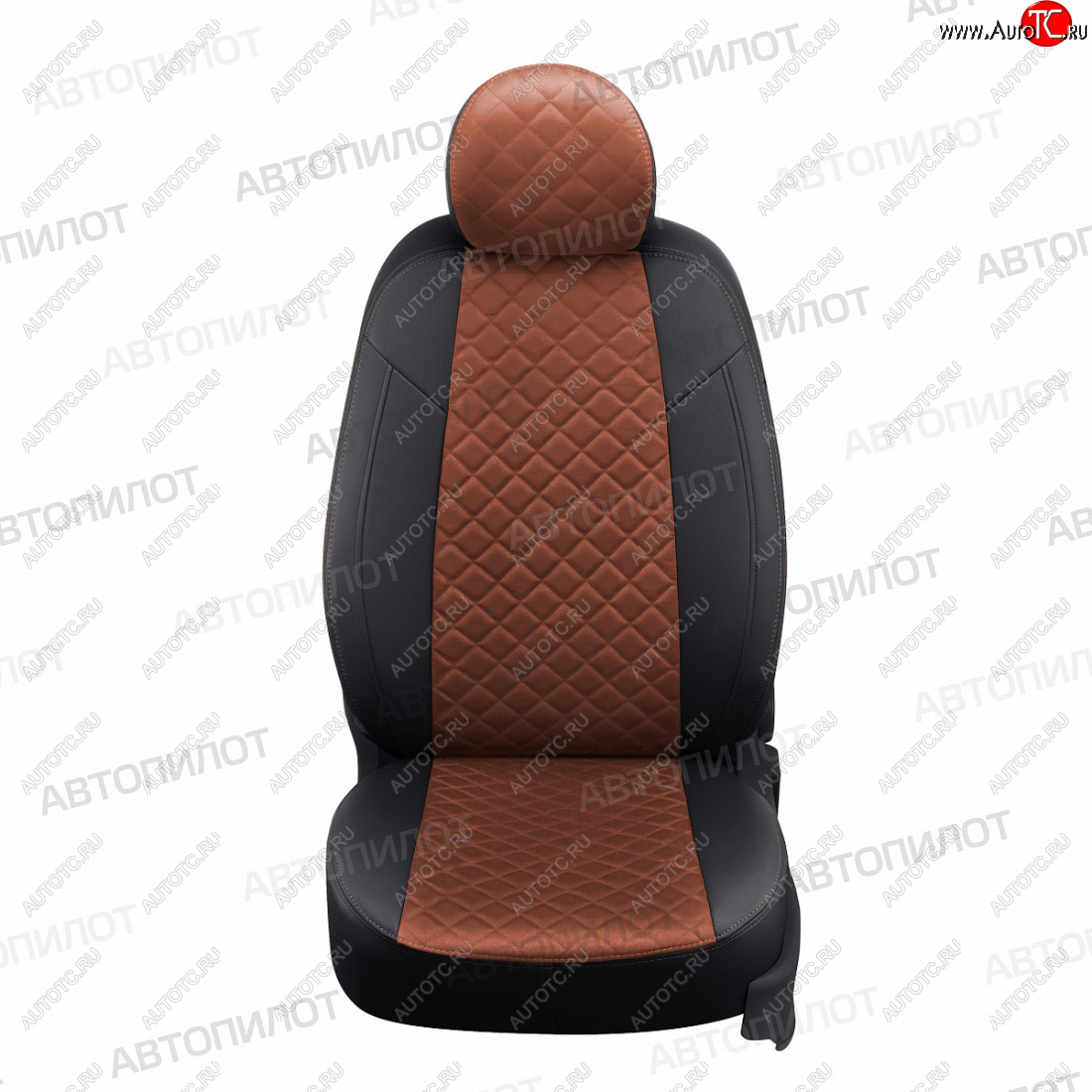 14 249 р. Чехлы сидений (экокожа/алькантара) Автопилот Ромб  Honda Civic  EU (2000-2006) хэтчбэк 5 дв. дорестайлинг,  хэтчбэк 5 дв. рестайлинг (черный/коричневый)  с доставкой в г. Вологда