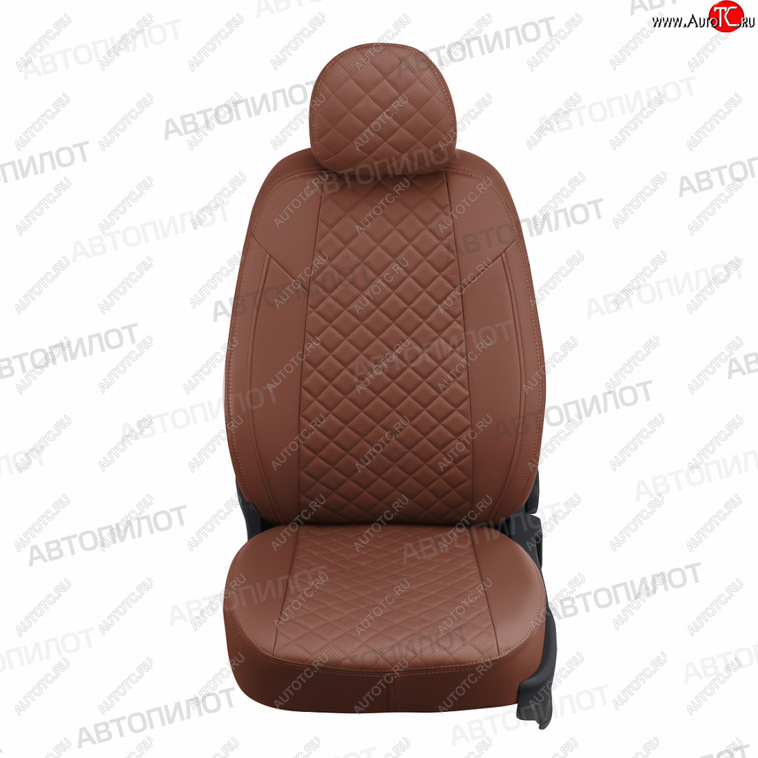 8 499 р. Чехлы сидений (экокожа) Автопилот Ромб  Hyundai Elantra  HD (2006-2011) (коричневый)  с доставкой в г. Вологда