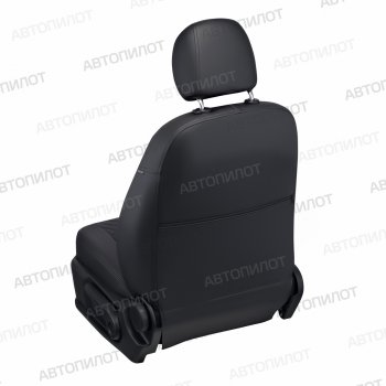 8 499 р. Чехлы сидений (экокожа, сплош) Автопилот Ромб Hyundai Solaris RBr седан рестайлинг (2014-2017) (черный)  с доставкой в г. Вологда. Увеличить фотографию 4
