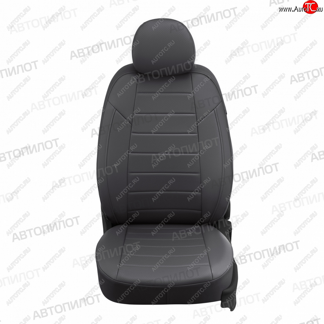 13 649 р. Чехлы сидений (экокожа) Автопилот  KIA Carens  UN (2006-2013) (темно-серый)  с доставкой в г. Вологда