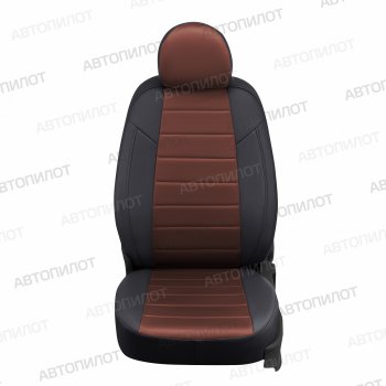 13 649 р. Чехлы сидений (экокожа/алькантара) Автопилот  KIA Cerato  1 LD (2004-2007) хэтчбэк (черный/шоколад)  с доставкой в г. Вологда. Увеличить фотографию 5