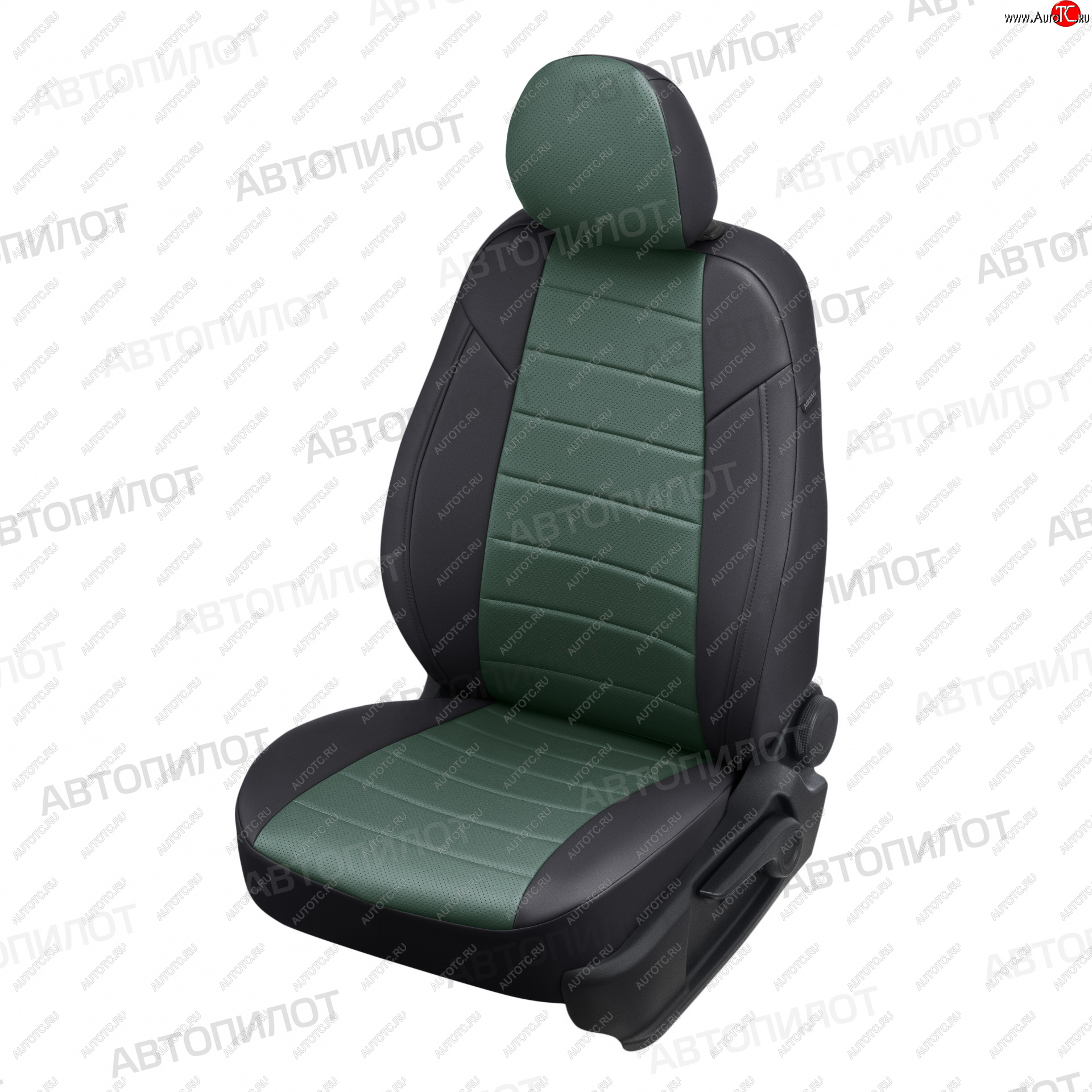 13 649 р. Чехлы сидений (экокожа) Автопилот  KIA Soul  AM (2008-2014) дорестайлинг, рестайлинг (черный/зеленый)  с доставкой в г. Вологда