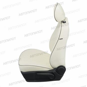 8 499 р. Чехлы на сиденья Ромб (раздельн. 40/60 экокожа) Автопилот Mitsubishi ASX дорестайлинг (2010-2012) (белый)  с доставкой в г. Вологда. Увеличить фотографию 4