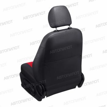 8 499 р. Чехлы на сиденья Алькантара ромб (передн. кресла Sport раздел. 40/60 экокожа) Автопилот Skoda Octavia A7 рестайлинг универсал (2016-2020) (черный/красный)  с доставкой в г. Вологда. Увеличить фотографию 5