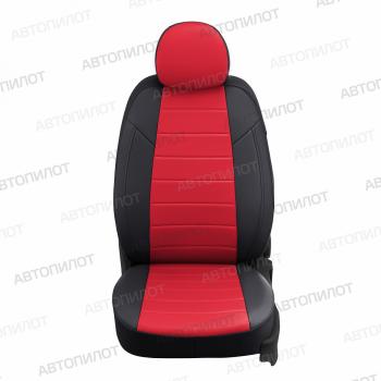 8 399 р. Чехлы на сиденья Экокожа (задн.сид раздел. 40/60 экокожа) Автопилот Suzuki SX4 GYA,GYB  рестайлинг, хэтчбэк (2010-2016) (черный/красный)  с доставкой в г. Вологда. Увеличить фотографию 3