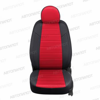 8 399 р. Чехлы на сиденья Алькантара (задн.сид раздел. 40/60 экокожа) Автопилот Suzuki SX4 GYA,GYB  рестайлинг, хэтчбэк (2010-2016) (черный/красный)  с доставкой в г. Вологда. Увеличить фотографию 4