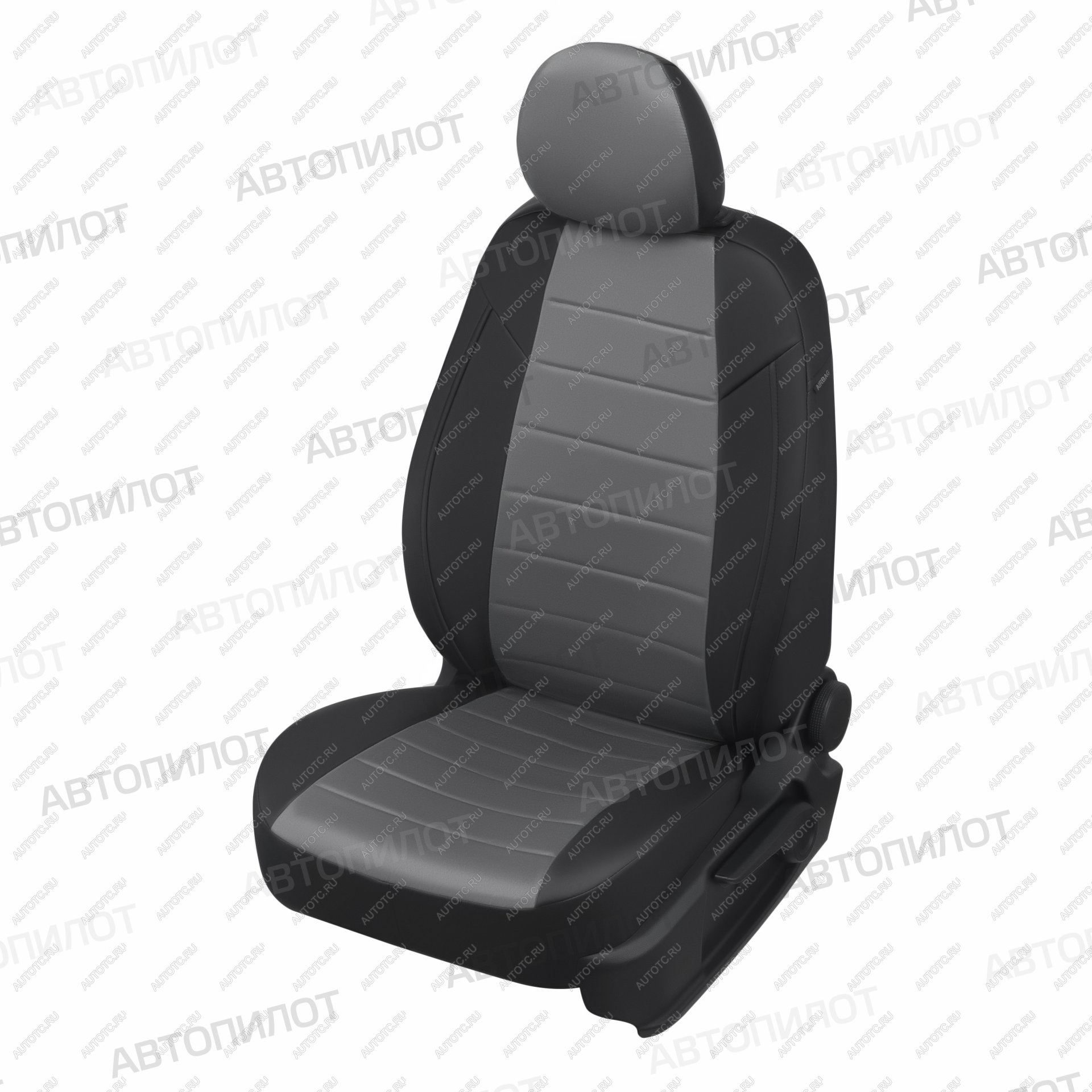 8 249 р. Чехлы на сиденья Алькантара (сплошная экокожа) Автопилот Toyota Hilux AN20,AN30  2-ой рестайлинг (2011-2016) (черный/серый)  с доставкой в г. Вологда