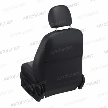 8 749 р. Чехлы на сиденья Алькантара ромб (5 мест раздел. 40/60 экокожа) Автопилот Volkswagen Caddy 2K дорестайлинг (2003-2010) (черный/серый)  с доставкой в г. Вологда. Увеличить фотографию 3