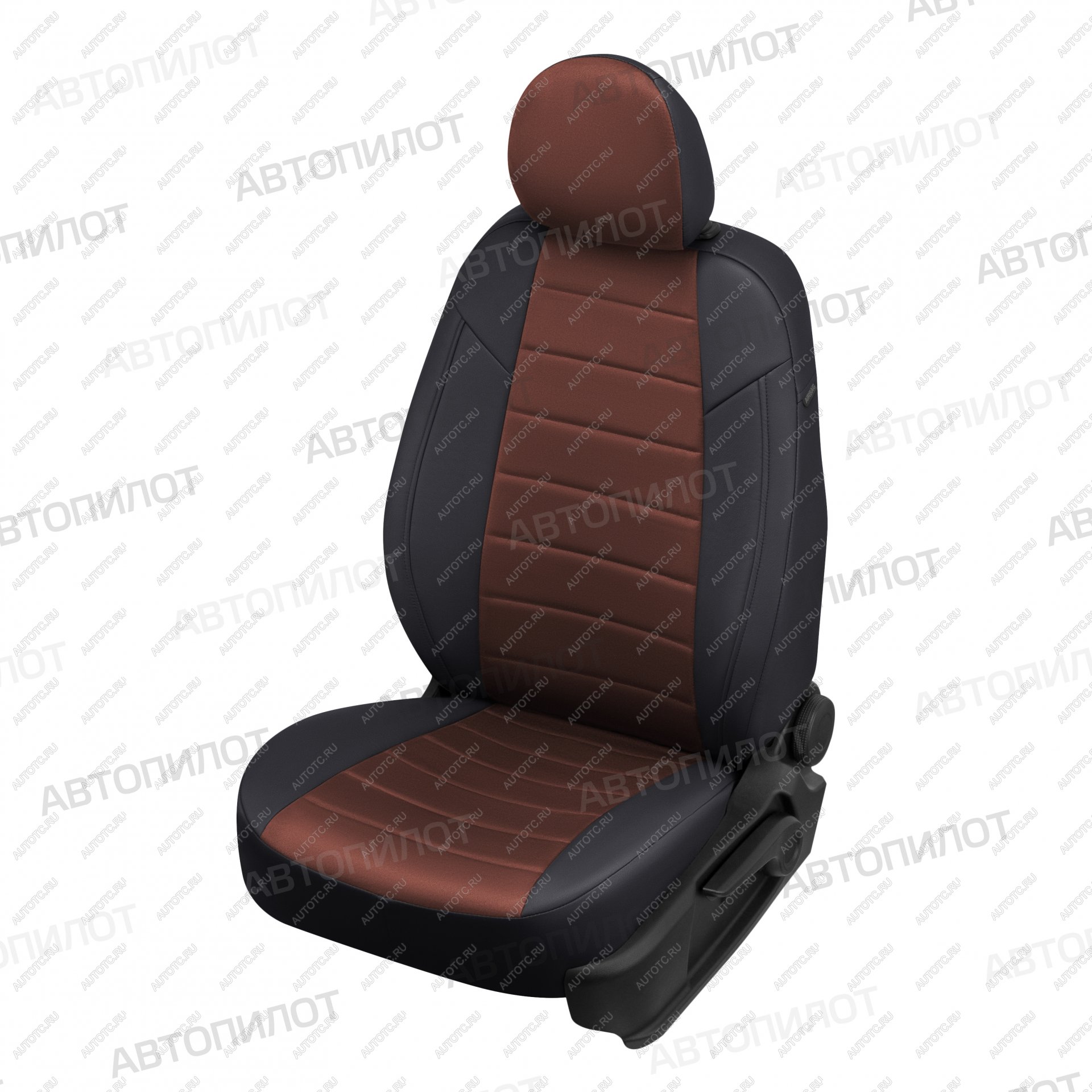 8 249 р. Чехлы на сиденье Алькантара (раздел. 40/60 экокожа) Автопилот Volkswagen Polo 5 седан рестайлинг (2015-2020) (черный/шоколад)  с доставкой в г. Вологда