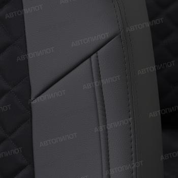 8 499 р. Чехлы на сиденья Алькантара ромб (сплошной экокожа) Автопилот Volkswagen Polo 5 седан рестайлинг (2015-2020) (черный)  с доставкой в г. Вологда. Увеличить фотографию 6