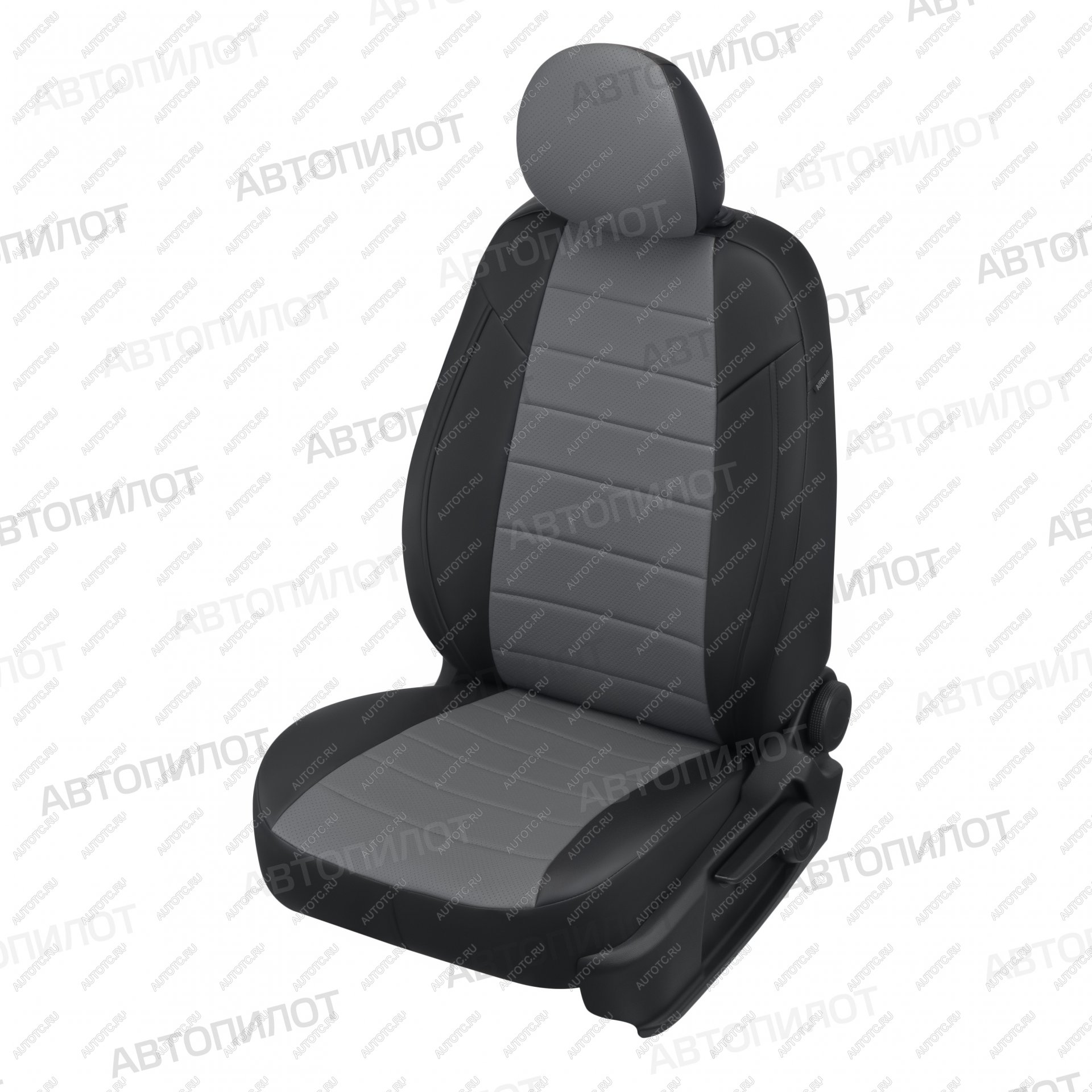 13 199 р. Чехлы на сиденья Экокожа (9 мест сплош. экокожа) Автопилот Volkswagen Caravelle T6 дорестайлинг (2015-2019) (черный/серый)  с доставкой в г. Вологда