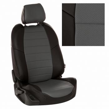 13 199 р. Чехлы на сиденья Экокожа (9 мест сплош. экокожа) Автопилот Volkswagen Caravelle T6 дорестайлинг (2015-2019) (черный/серый)  с доставкой в г. Вологда. Увеличить фотографию 2