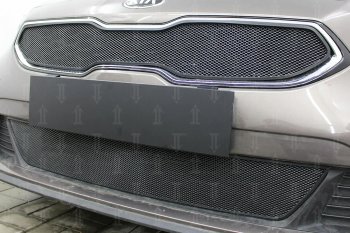 2 999 р. Защитная сетка в бампер (низ, ячейка 3х7 мм) Alfeco Стандарт KIA Ceed 3 CD хэтчбэк (2018-2025) (Чёрная)  с доставкой в г. Вологда. Увеличить фотографию 3