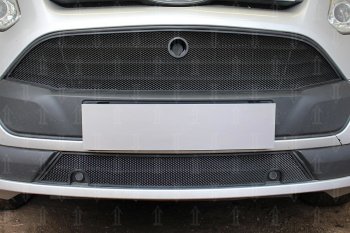 2 999 р. Защитная сетка в бампер (низ, ячейка 3х7 мм) Alfeco Стандарт KIA Ceed 3 CD хэтчбэк (2018-2025) (Чёрная)  с доставкой в г. Вологда. Увеличить фотографию 6