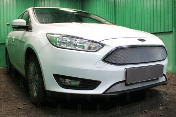 2 999 р. Защитная сетка в бампер (низ, ячейка 3х7 мм) Alfeco Стандарт KIA Ceed 3 CD хэтчбэк (2018-2025) (Чёрная)  с доставкой в г. Вологда. Увеличить фотографию 7