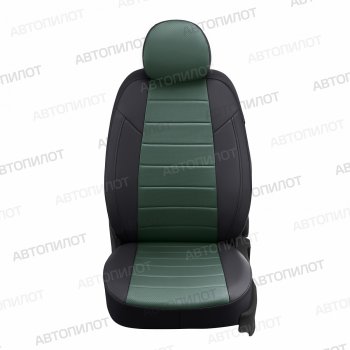 13 849 р. Чехлы сидений (экокожа) Автопилот Nissan Micra K12 5 дв. дорестайлинг (2002-2005) (черный/зеленый)  с доставкой в г. Вологда. Увеличить фотографию 3