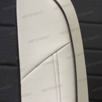 13 849 р. Чехлы сидений (экокожа, 40/60) Автопилот Volkswagen Polo 9N1 хэтчбэк 5 дв. дорестайлинг (2001-2005) (белый/черный)  с доставкой в г. Вологда. Увеличить фотографию 2