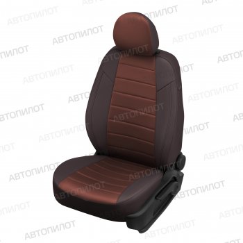 13 649 р. Чехлы сидений (экокожа/алькантара, 40/60) Автопилот  Volkswagen Polo  9N1 (2001-2009) хэтчбэк 5 дв. дорестайлинг, рестайлинг, хэтчбэк 5 дв. (шоколад)  с доставкой в г. Вологда. Увеличить фотографию 4