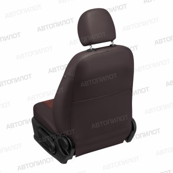 13 649 р. Чехлы сидений (экокожа/алькантара, 40/60) Автопилот  Volkswagen Polo  9N1 (2001-2009) хэтчбэк 5 дв. дорестайлинг, рестайлинг, хэтчбэк 5 дв. (шоколад)  с доставкой в г. Вологда. Увеличить фотографию 2