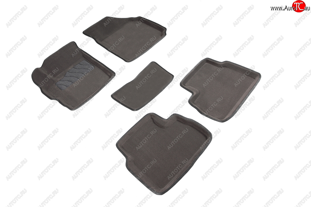 5 499 р. Комплект ковриков салона (ворсовые, 3D) SEINTEX  Daewoo Matiz ( M200,  M250) (2005-2015) дорестайлинг, рестайлинг (Серый)  с доставкой в г. Вологда