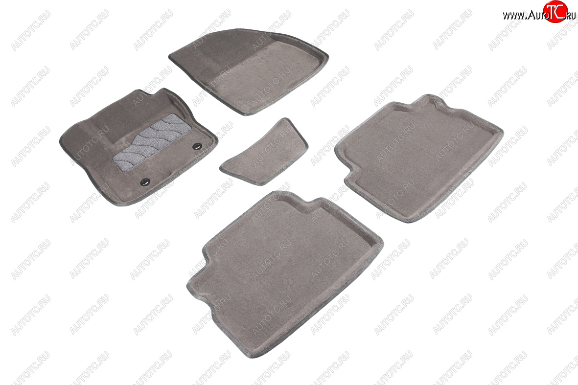 7 049 р. Комплект ковриков салона (ворсовые, 3D) SEINTEX  Ford Kuga  1 (2008-2013) (Серый)  с доставкой в г. Вологда
