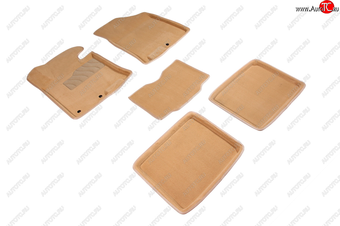 7 649 р. Комплект ковриков салона (ворсовые, 3D) SEINTEX  Hyundai I40  1 VF (2011-2019) дорестайлинг седан, дорестайлинг универсал, рестайлинг седан, рестайлинг универсал (Бежевый)  с доставкой в г. Вологда