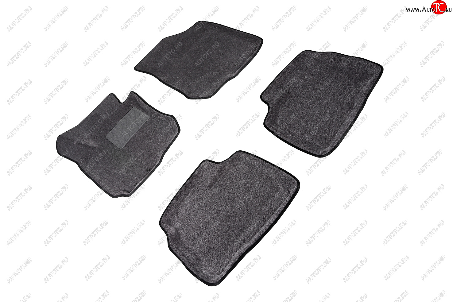 6 049 р. Комплект ковриков салона (ворсовые, 3D) SEINTEX  Hyundai I30  FD (2007-2012) хэтчбек дорестайлинг, универсал рестайлинг, хэтчбэк 5 дв. рестайлинг (Серый)  с доставкой в г. Вологда