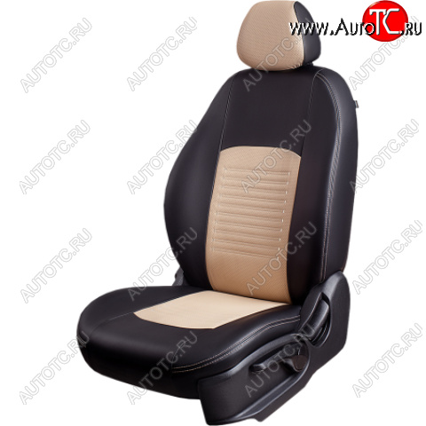 9 899 р. Комплект чехлов для сидений, (РЗСиС 60/40 Илана+Орегон) ТУРИН Lord Autofashion Chevrolet Niva 2123 дорестайлинг (2002-2008) (черный, вставка бежевая, строчка бежевая)  с доставкой в г. Вологда